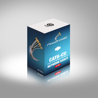 POWERGATE CAT6-CU 23AWG 0,58mm UTP CAT6 %100 Bakır Kablo 305m Gri