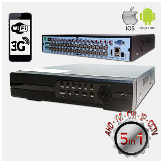 POWERGATE FLASH-B31 5Mpix H265+ 32Kanal Video, 16Kanal Ses, 2 HDD, 1944N, 3G Wifi, XMeye 5in1 DVR