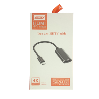 POWERGATE PG-TTH03 Type-C To HDMI UltaHD 4K, Çevirici Adaptör